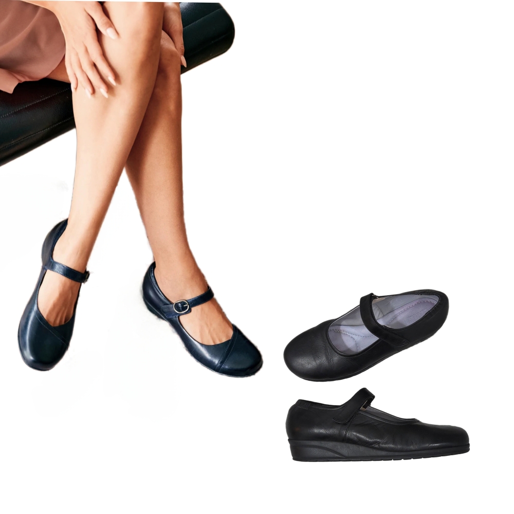 BEAUTIFEEL Buttery Soft Leather Mary-Jane Style Walking Shoes